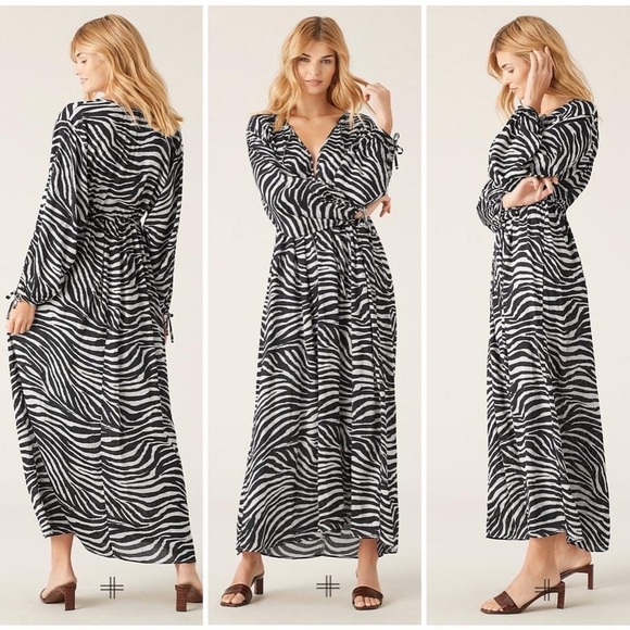 TIGERLILY Zoya Zebra Print Long Sleeve Maxi Dress NWT RRP$299 - Picture 7 of 16